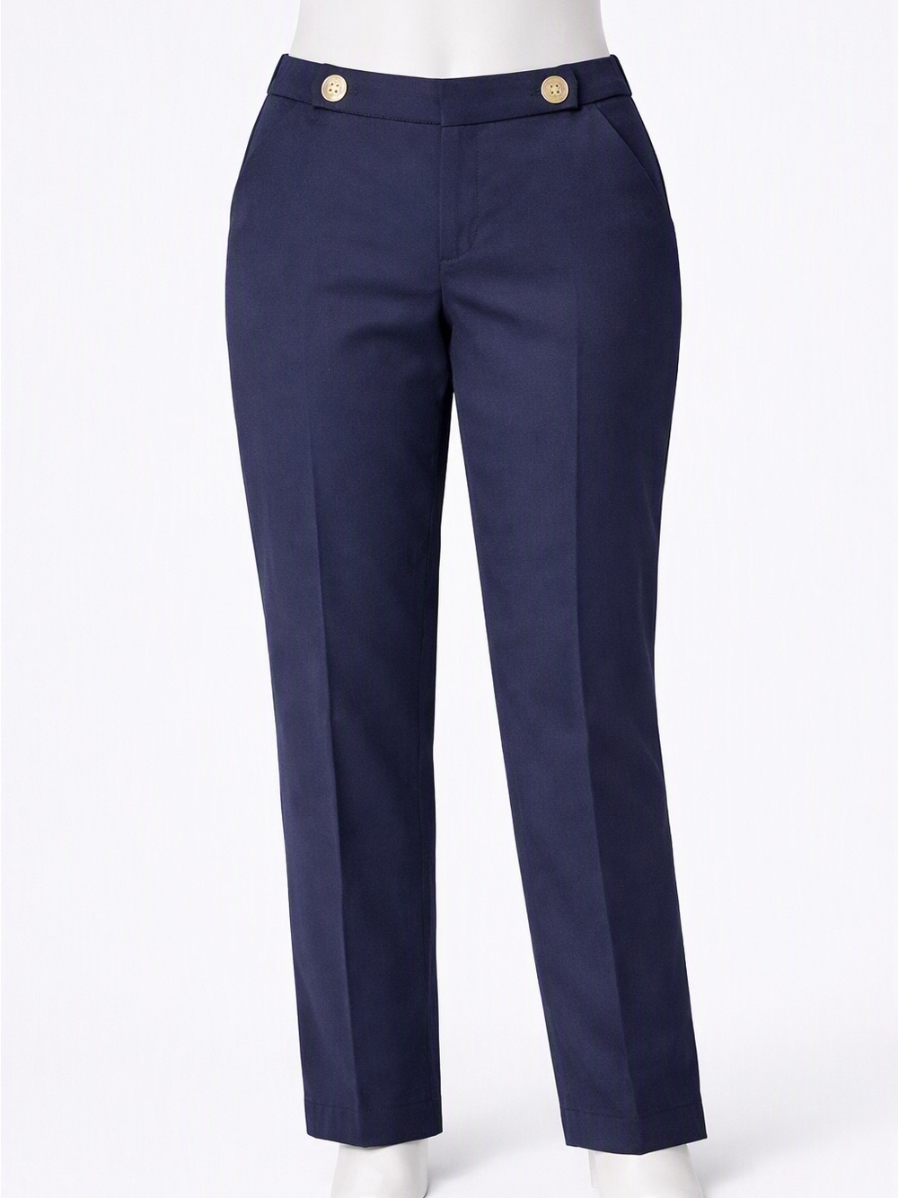 Tommy Hilfiger Navy Trousers with Gold Buttons